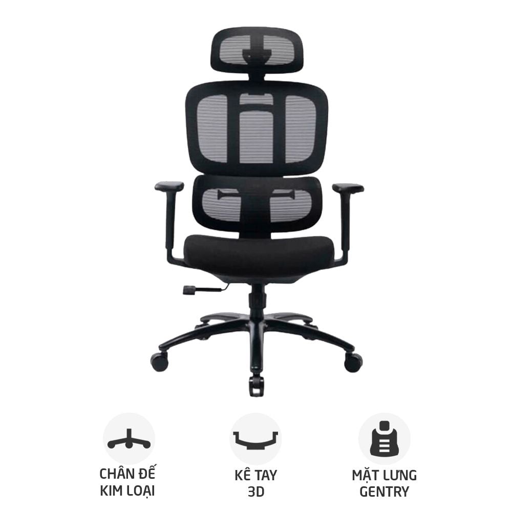 Ghế công thái học Ergonomic Warrior Hero Series WEC509 | Đen