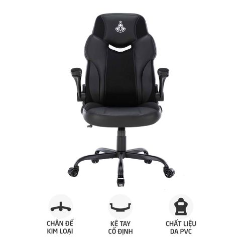 Ghế Warrior Gaming Raider Series WGC203, Chân Xoay, màu đen