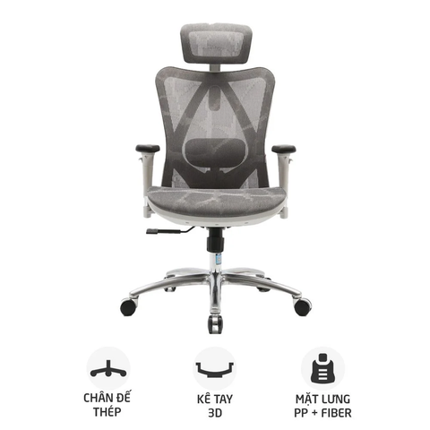 Ghế công thái học Ergonomic Sihoo M57 | Xám