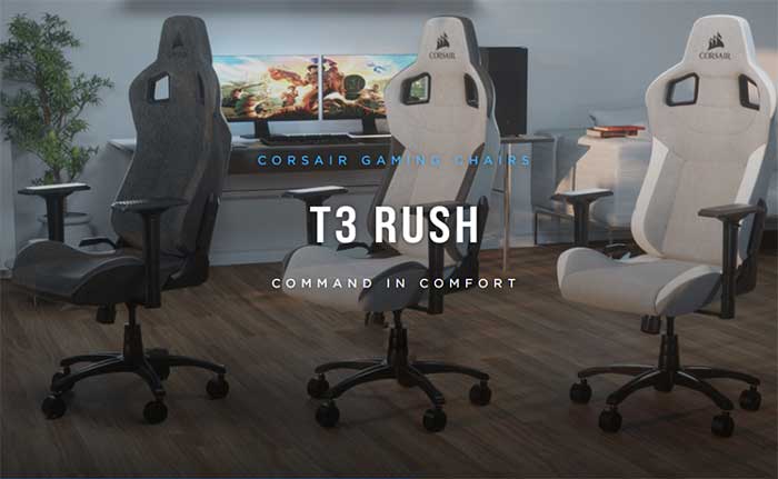 Ghế Gaming Corsair T3 RUSH Charcoal (CF-9010029-WW)