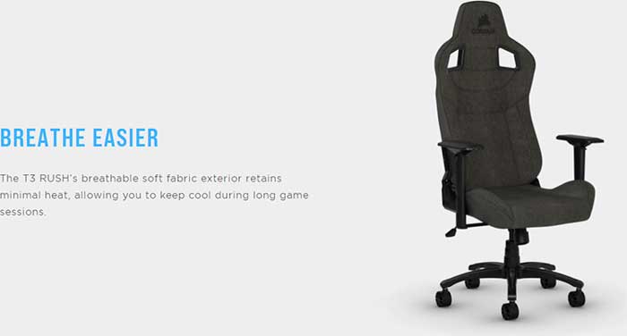 Ghế Gaming Corsair T3 RUSH Charcoal (CF-9010029-WW)