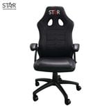  Ghế gaming OEM Star E100 | Đen trắng, 100kg, Chân xoay, Da PU, Không BOX, Ráp sẵn 