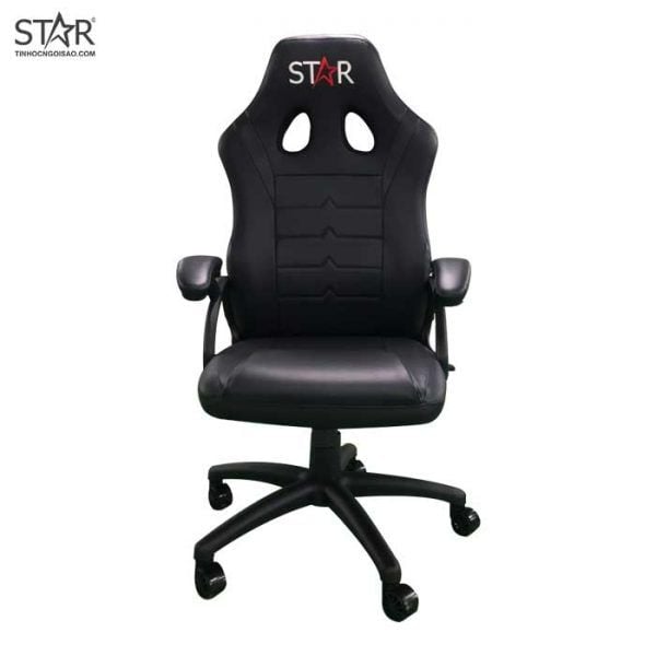  Ghế gaming OEM Star E100 | Đen trắng, 100kg, Chân xoay, Da PU, Không BOX, Ráp sẵn 