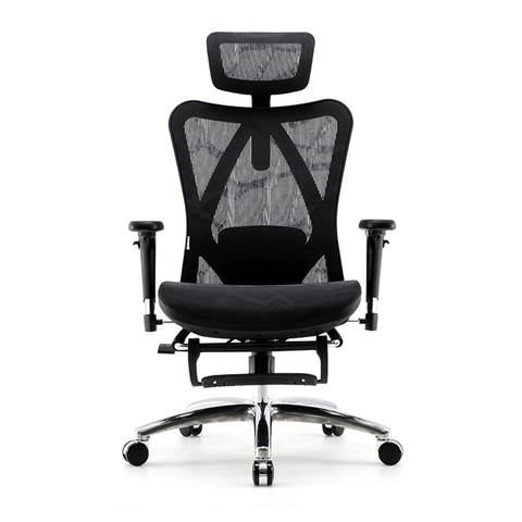 Ghế công thái học SIHOO M57B | Đen, 120kg, Chân xoay, Lưng lưới