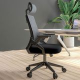  Ghế công thái học OEM TMS04 | Đen, 120kg, Chân xoay, Lưng lưới 