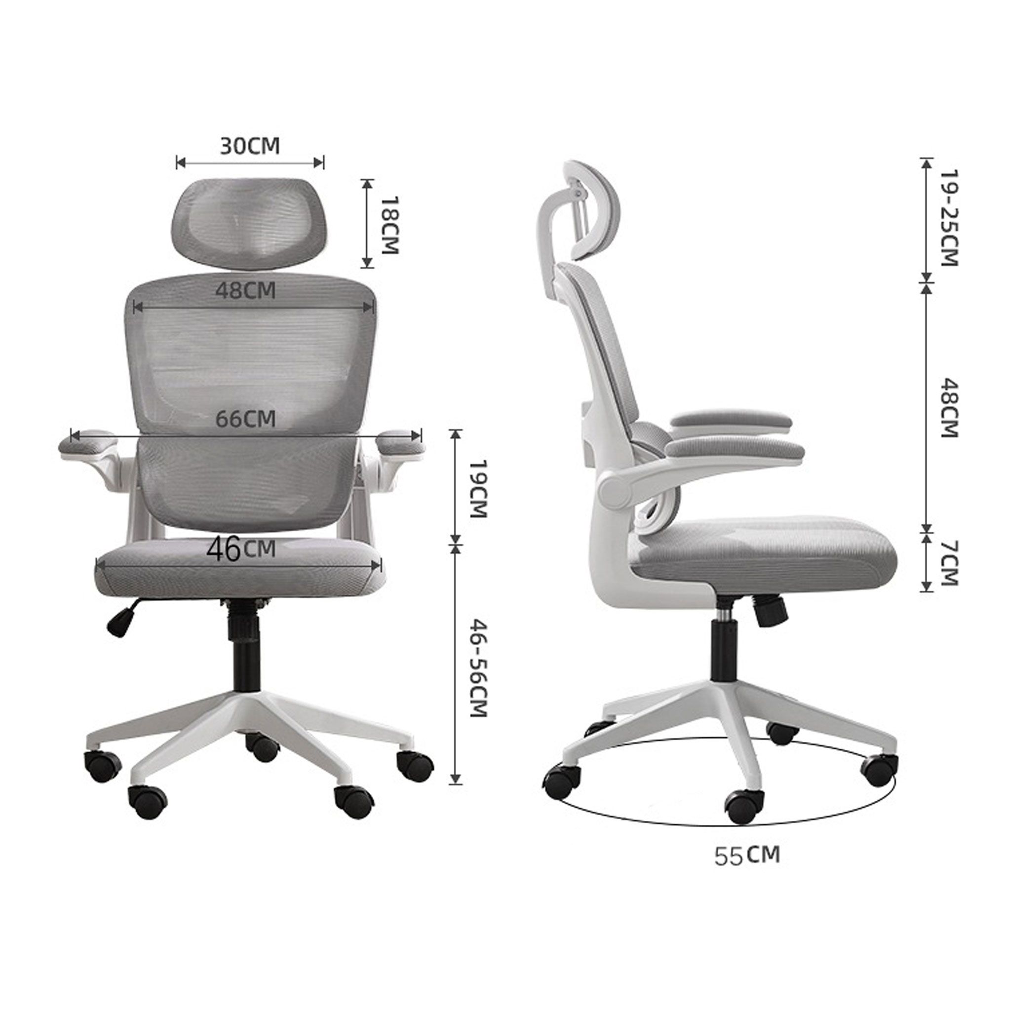 Ghế công thái học Ergonomic TMS09 | Xám