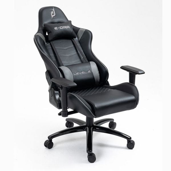  Ghế gaming E DRA Level E EGC229 | Đen xám, 150kg, Chân xoay, Da PU 