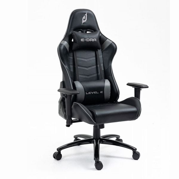  Ghế gaming E DRA Level E EGC229 | Đen xám, 150kg, Chân xoay, Da PU 