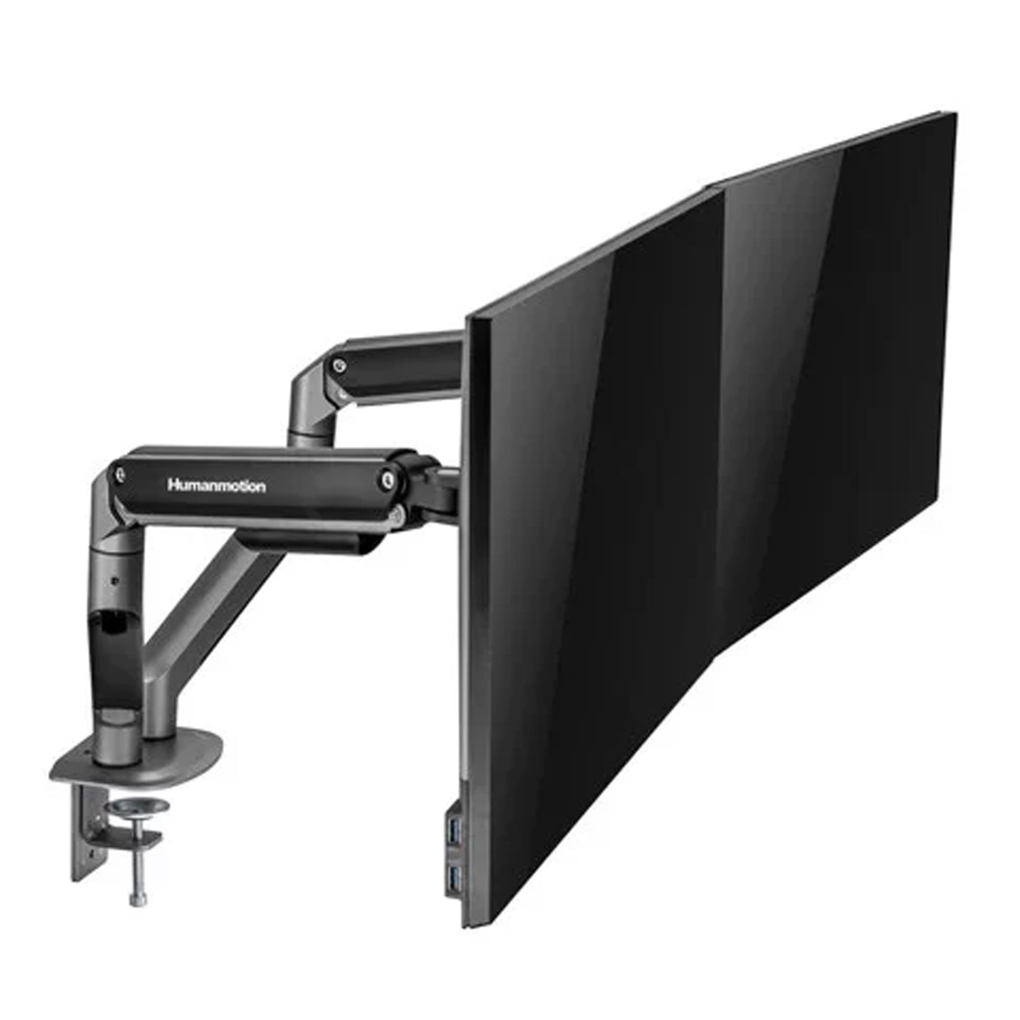 Giá treo màn hình đôi Human Motion T6 Pro Dual - Đen | 17 - 32 inch