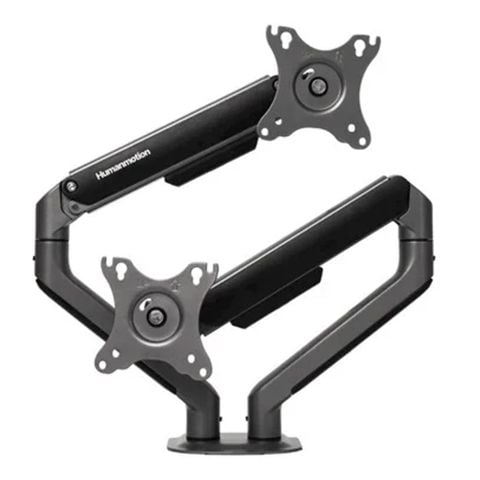 Giá treo màn hình đôi Human Motion T6 Pro Dual - Đen | 17 - 32 inch