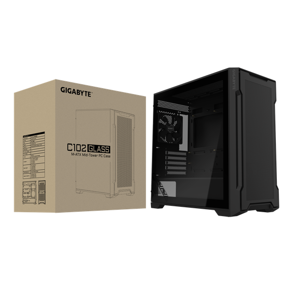  Thùng máy Gigabyte C102 Glass (GB-C102G) - Black 