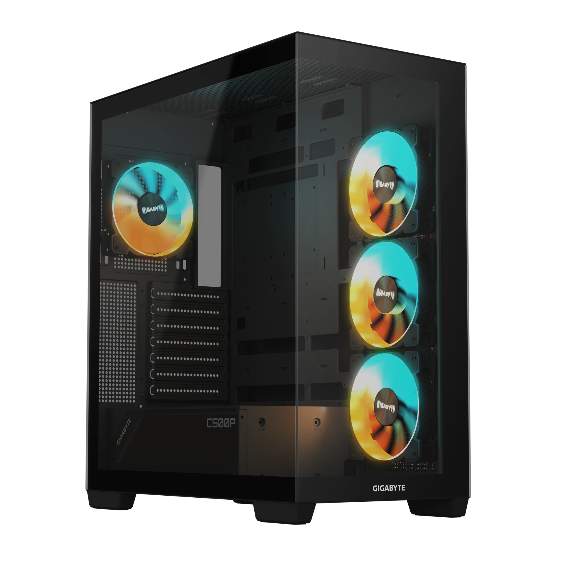 Thùng máy Gigabyte C500 Panoramic Stealth - Black (GB-C500P ST)