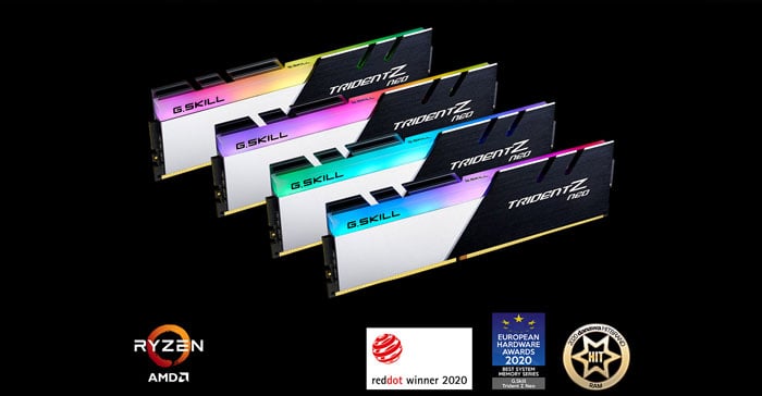 Ram DDR4 Gskill 32G/3600 Trident Z NEO RGB (F4-3600C18D-32GTZN) (2x 16GB)