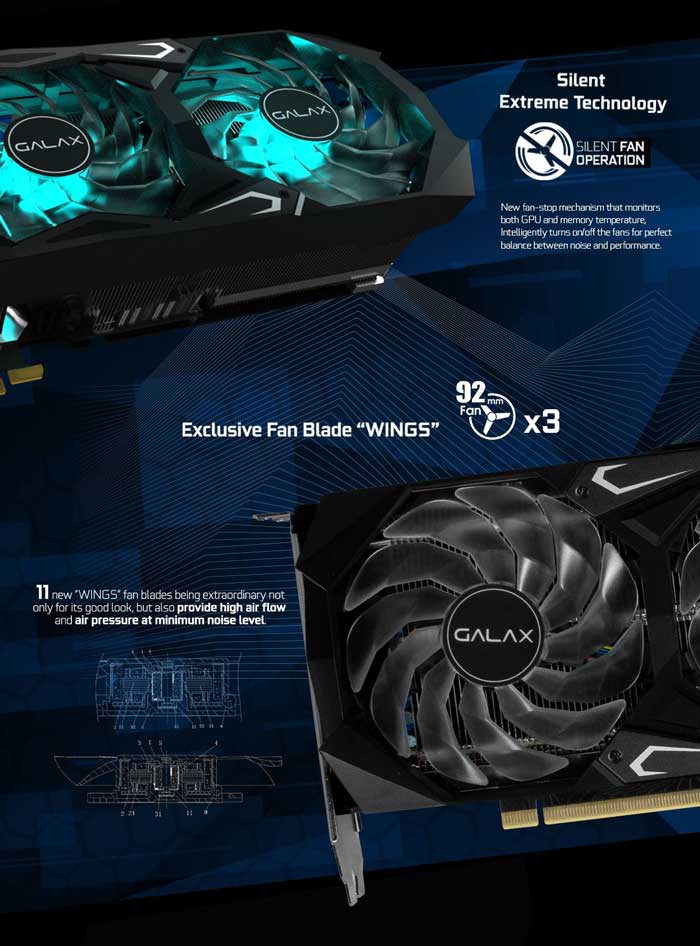 VGA Galax RTX 3070 8G GDDR6 SG (1-Click OC)