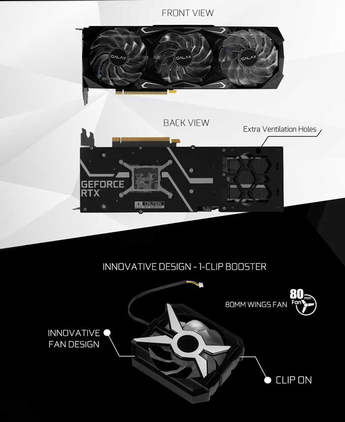 VGA Galax RTX 3070 8G GDDR6 SG (1-Click OC)