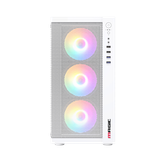  Thùng máy Magic GM-01 Mesh - Trắng | Micro ATX, Sẵn 4 fan RGB 