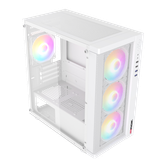  Thùng máy Magic GM-01 Mesh - Trắng | Micro ATX, Sẵn 4 fan RGB 