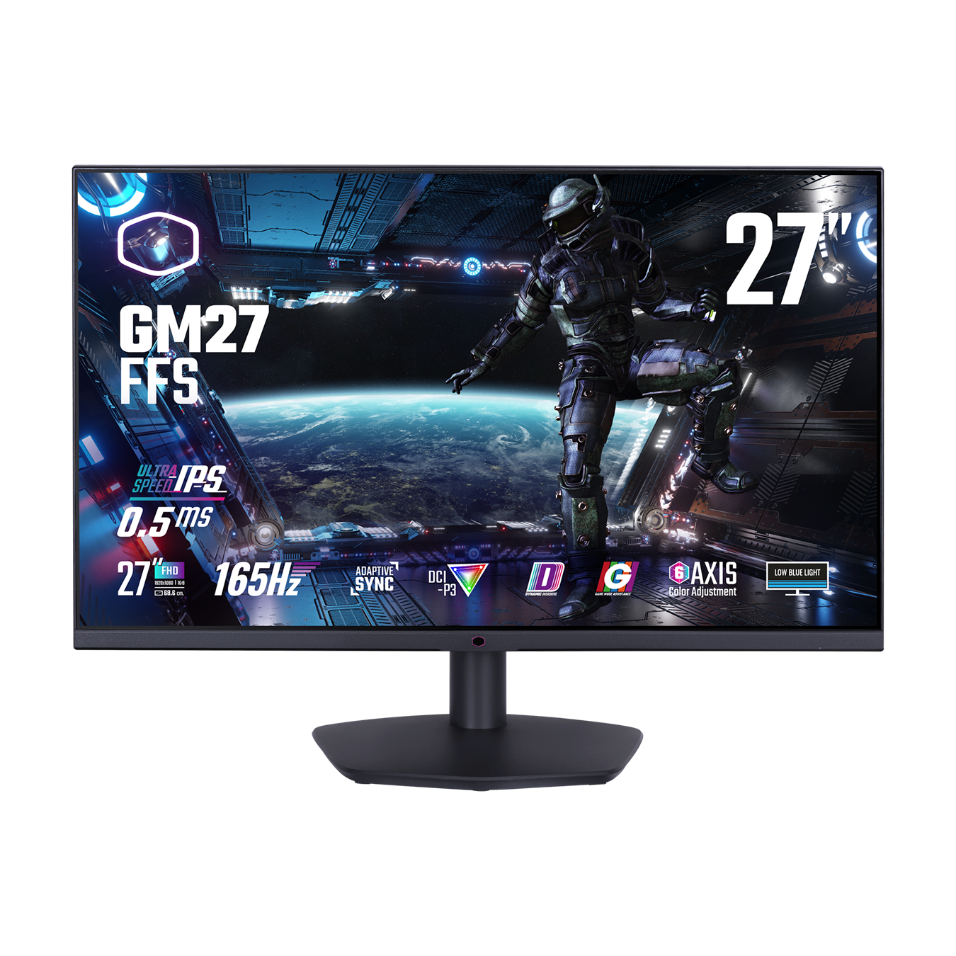 Màn hình Gaming Cooler Master GM27-FFS | 27 inch, Full HD, Ultra-Speed IPS, 165Hz, 0.5ms, phẳng