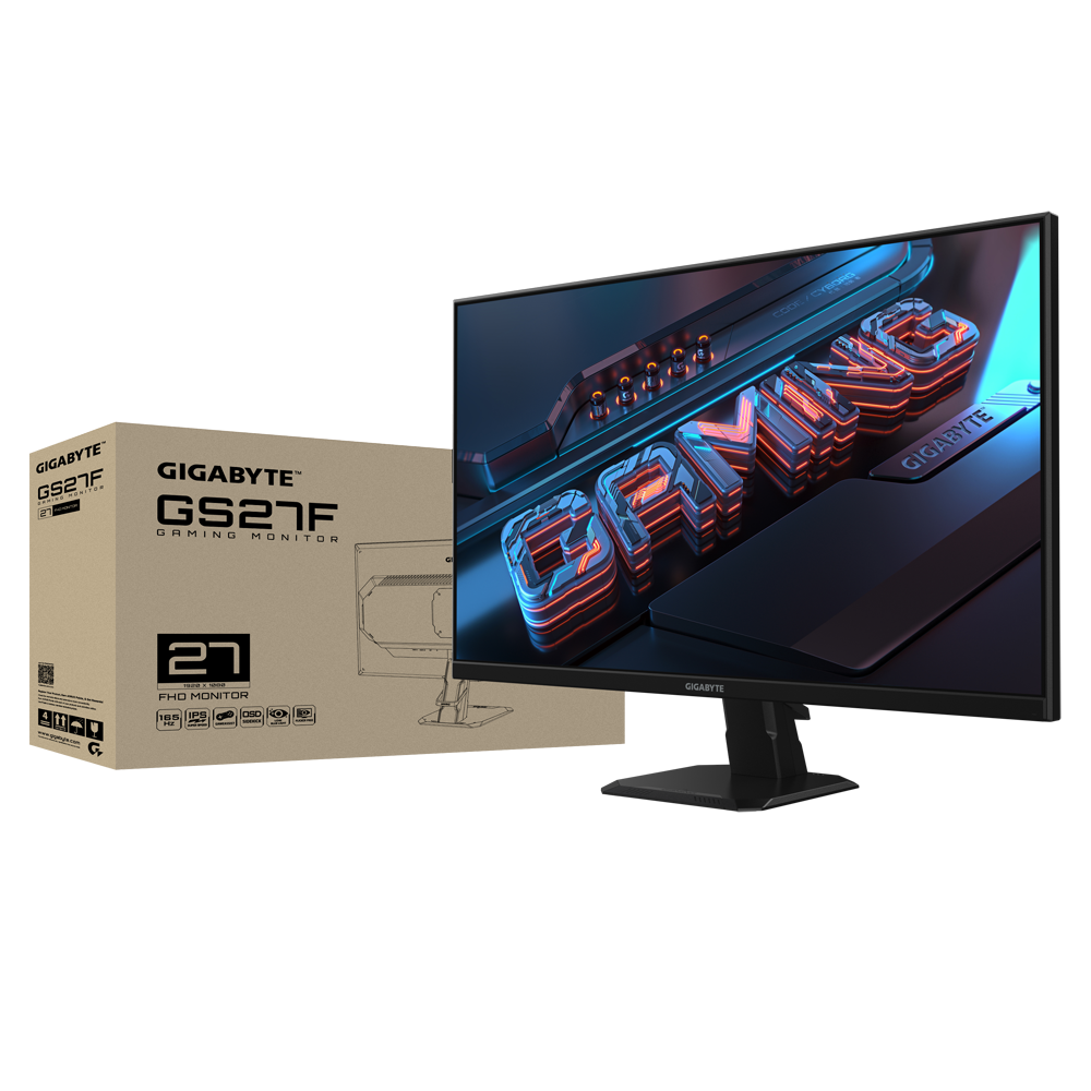 Màn hình Gaming Gigabyte GS27F | 27 inch, Full HD, IPS, 165Hz, OC 170Hz, 1ms, phẳng