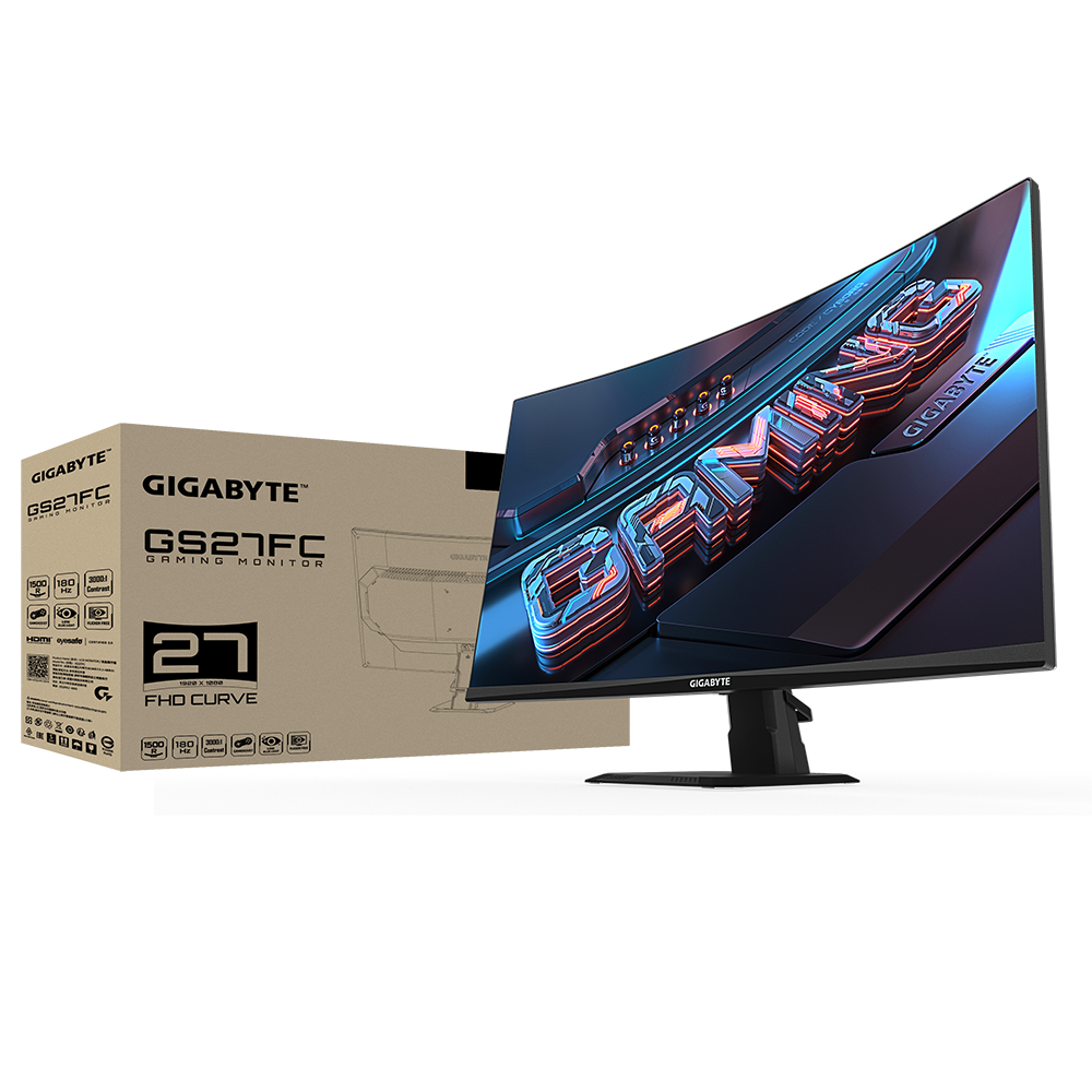 Màn hình Gaming Gigabyte GS27FC | 27 inch, Full HD, VA, 180Hz, 1ms, cong