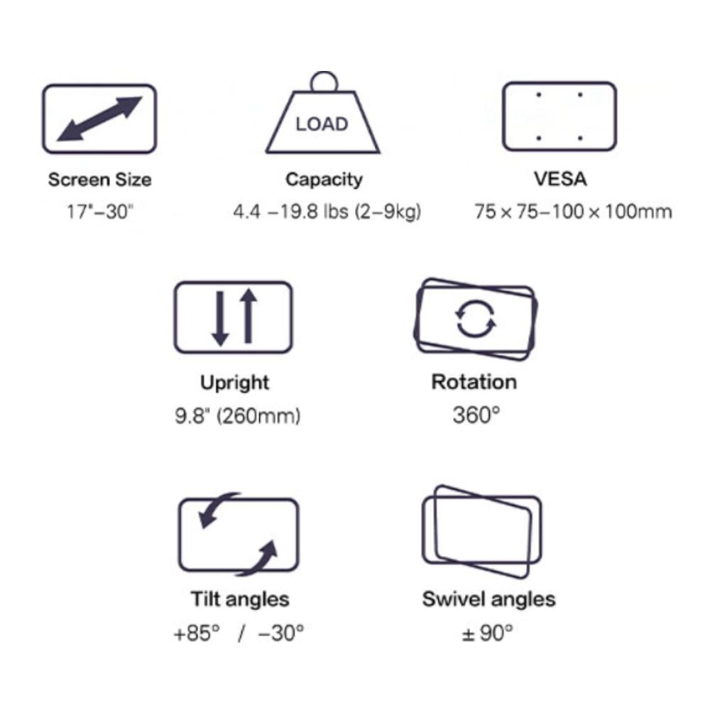 Giá treo màn hình LCD North Bayou H100 | 17 - 30 inch