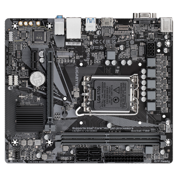  Mainboard Gigabyte H610M H V3 Rev 1.0 DDR4 | LGA 1700, mATX, 2 khe RAM 