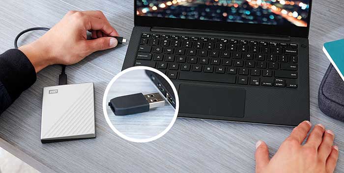 Ổ cứng HDD Di Động 2TB WD My Passport Ultra USB Type-C (WDBC3C0020BSL-WESN) (Bạc)