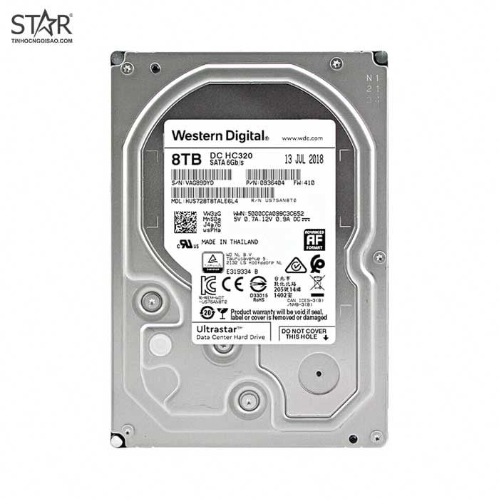 Ổ cứng HDD 8TB Western Ultrastar HC320 (HUS728T8TALE6L4)