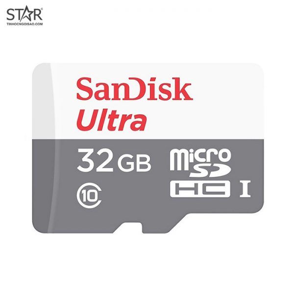 Thẻ nhớ Micro SD Sandisk Ultra 32GB Class 10 SDSQUNR-032G-GN3MN