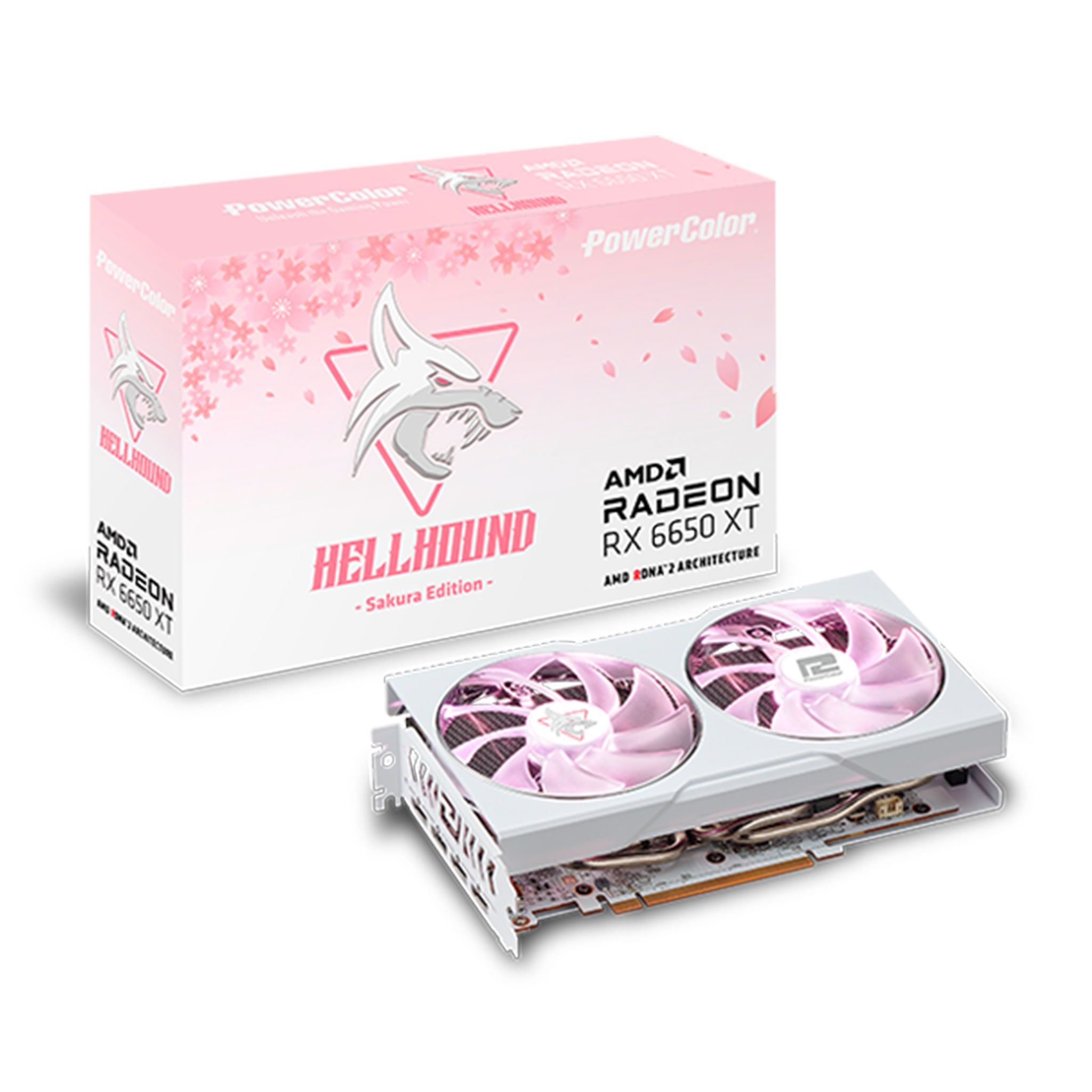 Card màn hình VGA PowerColor Hellhound Sakura AMD Radeon RX 6650 XT 8GB GDDR6