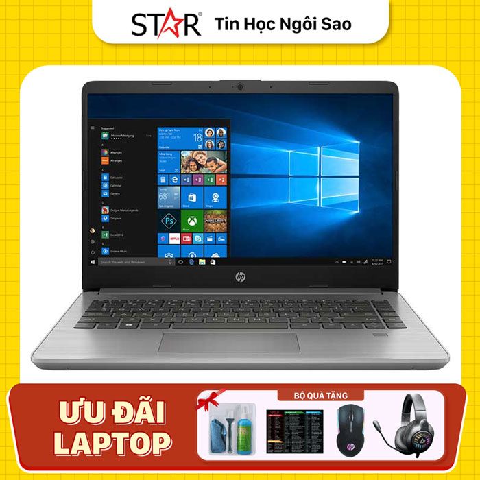 Laptop HP 340s G7 36A35PA: I5 1035G1, Intel UHD Graphics, Ram 8G, SSD NVMe 512G, Win10, FingerPrint, 14.0 inch FHD (Xám)