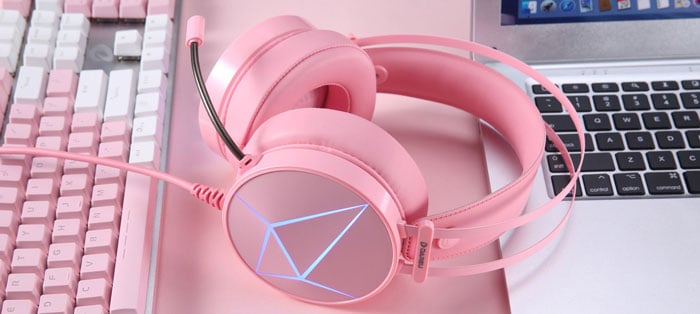 Tai Nghe Dare-U EH722X Pink 7.1 Surround Gaming Led (Hồng)