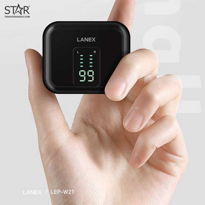 Tai nghe điện thoại Bluetooth Lanex LEP-W21 (Có Mic, Màn hình LED)