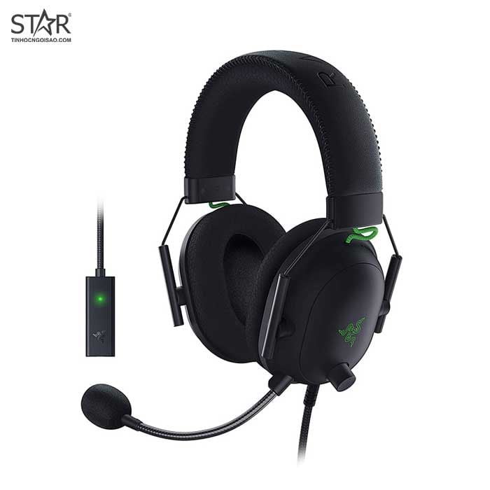 Tai Nghe Razer BlackShark V2-Wired-USB Sound Card – RZ04-03230100-R3M1