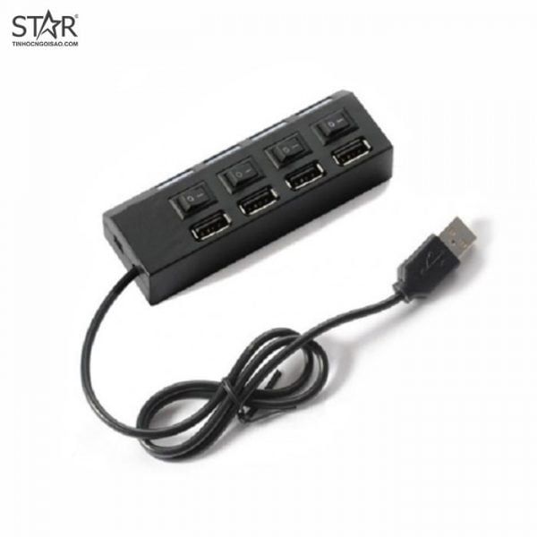 Hub USB 4 Port hình ổ điện có công tắc