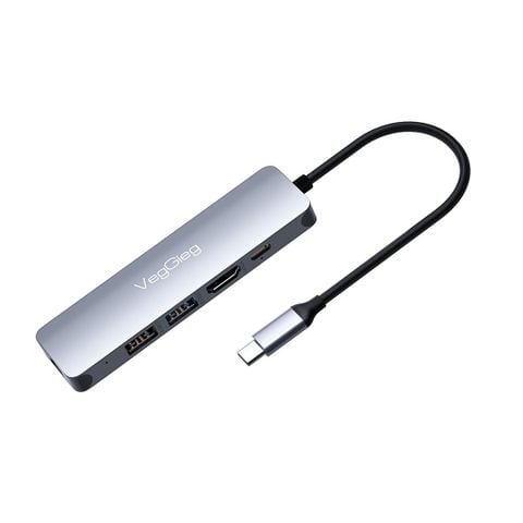 Hub chuyển đổi Type C VEGGIEG V-TC05R | 5 in 1