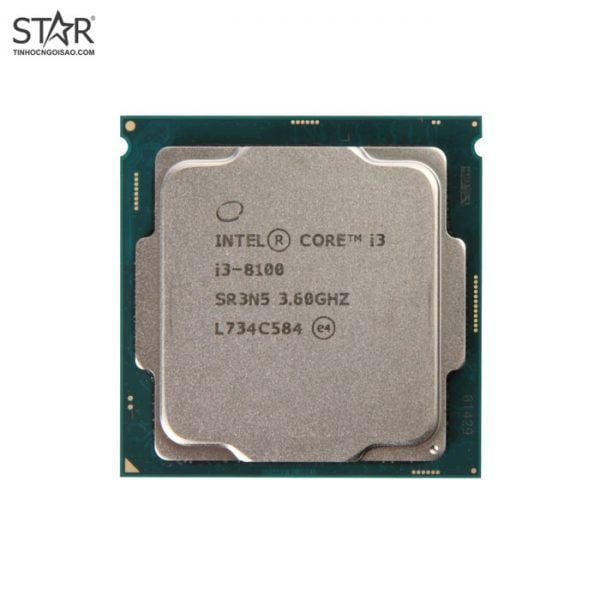  CPU Intel Core i3 8100 (3.60GHz, 6M, 4 Cores 4 Threads) Tray New chưa gồm Fan 