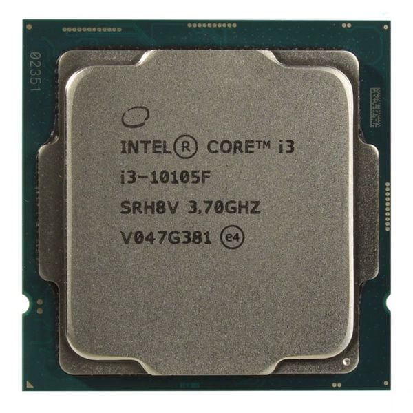 CPU Intel Core i3 10105F Tray - Nobox | LGA 1200, 4 nhân/8 luồng, Max 4.4 GHz 