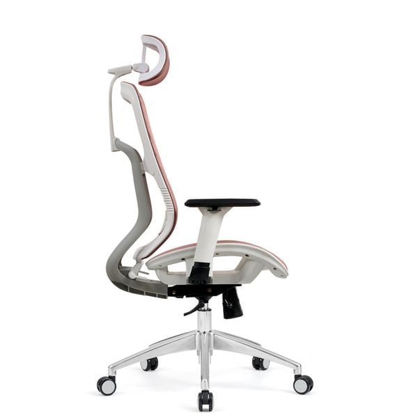  Ghế công thái học HYPERWORK Airy | Hồng, 120kg, Chân xoay, Lưng lưới 