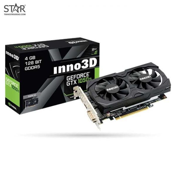 VGA INNO3D GTX 1050 Ti 4GB GDDR5 X2 (N105K-2DDV-M5CM)