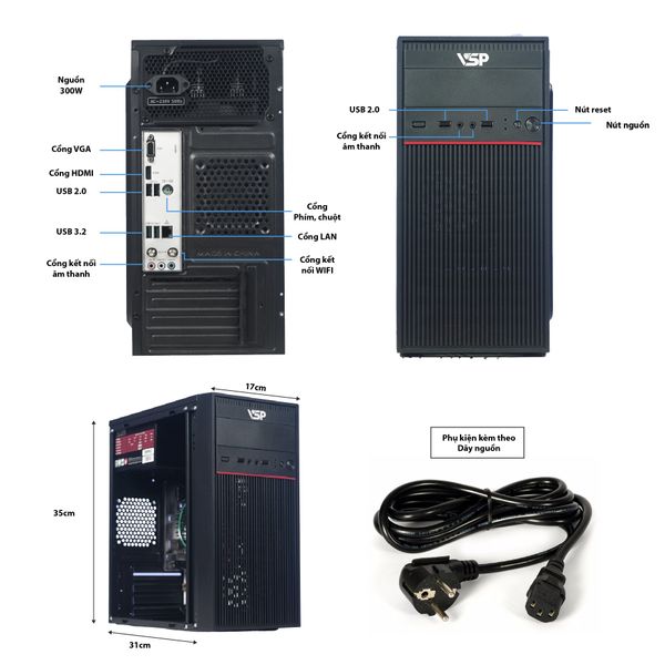  PC STAR Officeline 12 | Intel i3 12100, Ram 16GB, SSD 512GB, WiFi + BT (I31216S512W) 