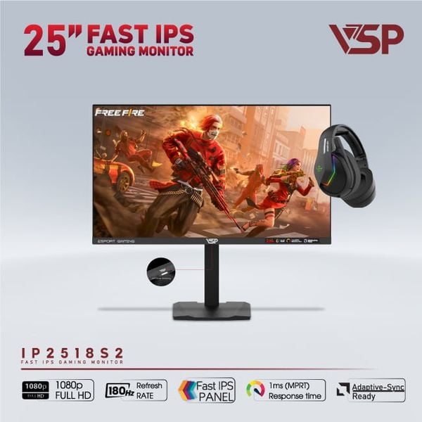  Màn hình Gaming VSP IP2518S2 | 25 inch, FHD, 180Hz, IPS 