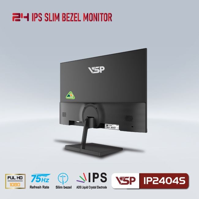 Màn Hình 23.8 inch VSP IP2404S (FHD/IPS/75Hz/5ms/250nits/HDMI+VGA/Phẳng)