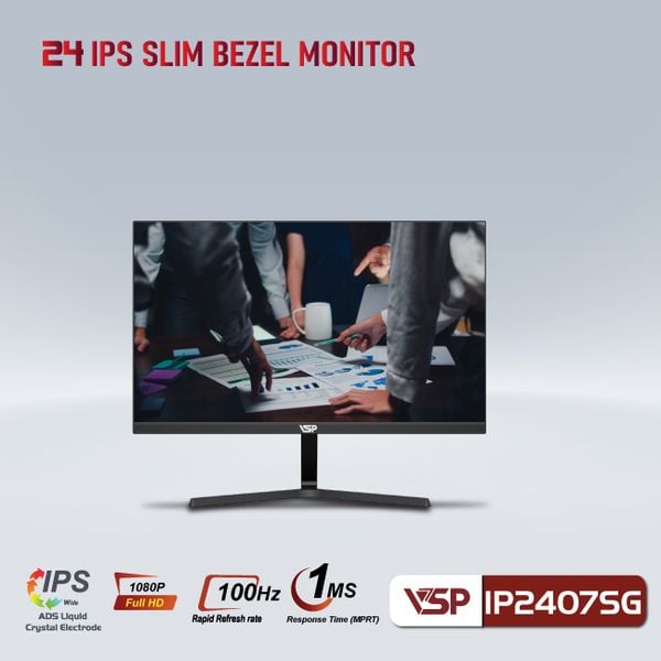  Màn hình Văn phòng VSP IP2407SG | 24 inch, FHD, 100Hz, IPS 