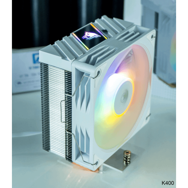  Tản nhiệt khí Leopard K400 White | RGB, Trắng 