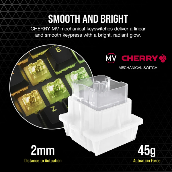  Bàn Phím Cơ Corsair K60 Pro RGB Low Profile Cherry MX Viola (CH-910D019-NA) 