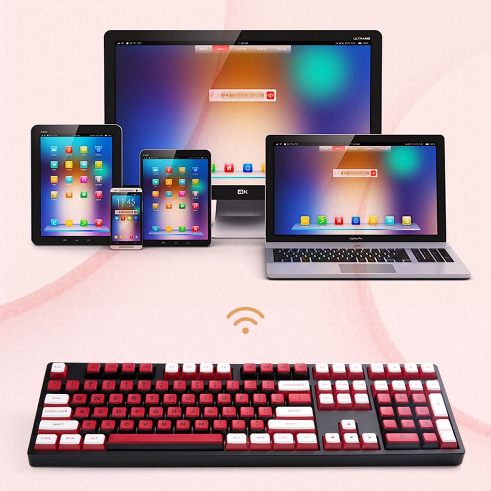 Bàn Phím Cơ Không Dây Dual Mode Newmen GM1080, Kailhbox Red Switch.