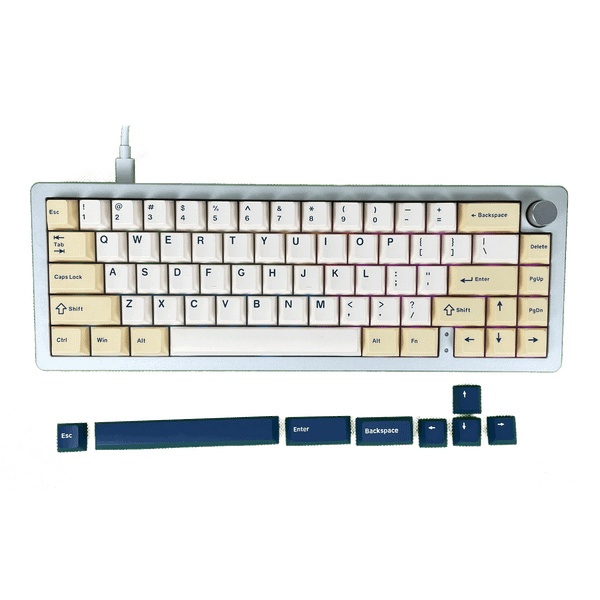  Bàn phím cơ gaming XinMeng M66 | 3 Mode, TKL, Linear Switch, RGB, Silver, Vỏ nhôm, Hot swap 