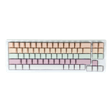  Bàn Phím Cơ Không Dây Xinmeng M71RGB , White Pink (Case Nhôm,Triple Mode, Hostswap, Rgb) 