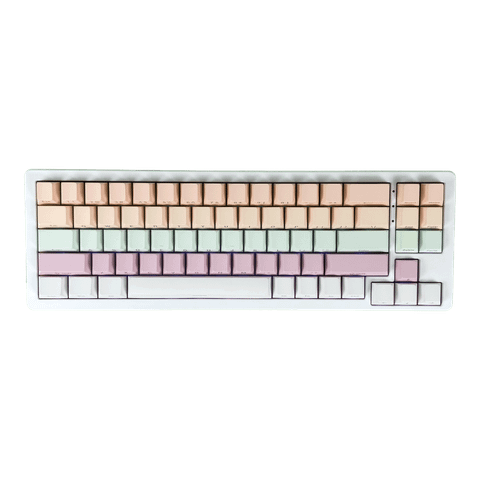 Bàn Phím Cơ Không Dây Xinmeng M71RGB , White Pink (Case Nhôm,Triple Mode, Hostswap, Rgb)